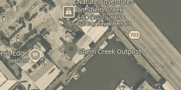 Map showing Shem Creek Outpost on Shrimp Boat Lane, Mt. Pleasant